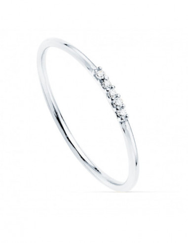 18K SORTIJA ORO BLANCO 5 DIAMANTES...