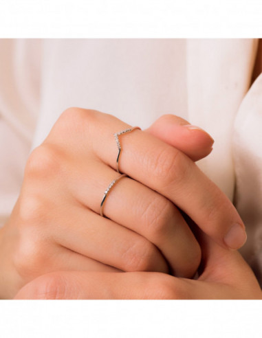 18K SORTIJA ORO BLANCO 5 DIAMANTES...