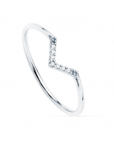 18K SORTIJA ORO BLANCO 7 DIAMANTES...