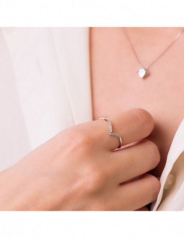 18K SORTIJA ORO BLANCO 7 DIAMANTES...