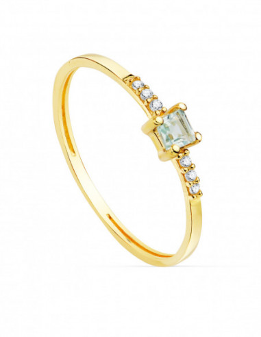 18K SORTIJA ORO AMARILLO 6 DIAMANTES...