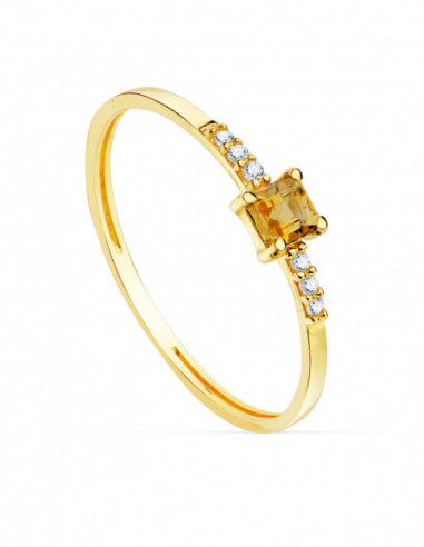 18K SORTIJA ORO AMARILLO 6 DIAMANTES...