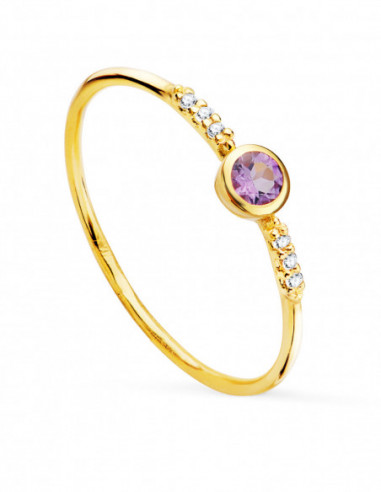 18K SORTIJA ORO AMARILLO 6 DIAMANTES...