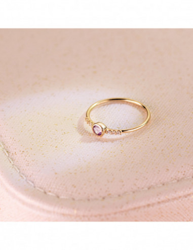 18K SORTIJA ORO AMARILLO 6 DIAMANTES...