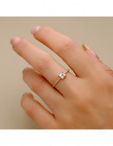 SORTIJA ORO AMARILLO 14 DIAMANTES...