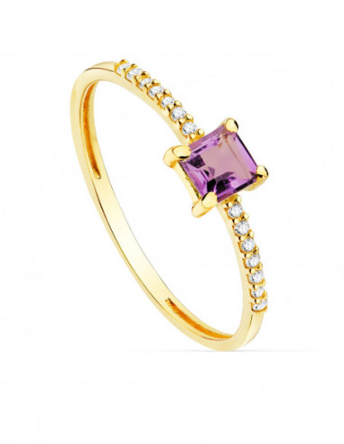 SORTIJA ORO AMARILLO 14 DIAMANTES...