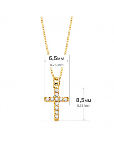 18K GARGANTILLA CRUZ 8.5X 6.5MM11...