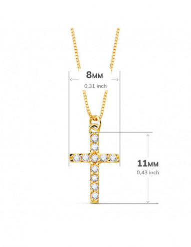 18K GARGANTILLA CRUZ 11X8 MM 11...