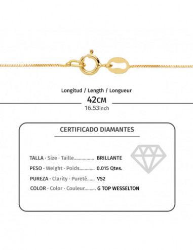 18K GARGANTILLA CRUZ 12X7 MM 1...