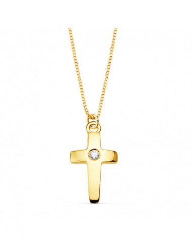 18K GARGANTILLA CRUZ 11X7 MM 1...