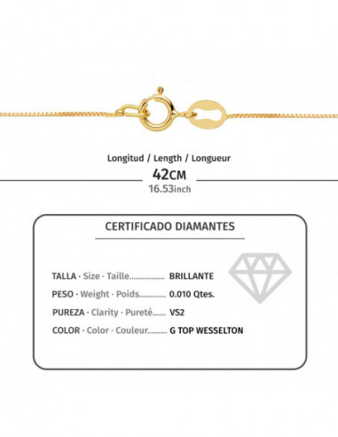 18K GARGANTILLA CRUZ 12X7 MM 1...