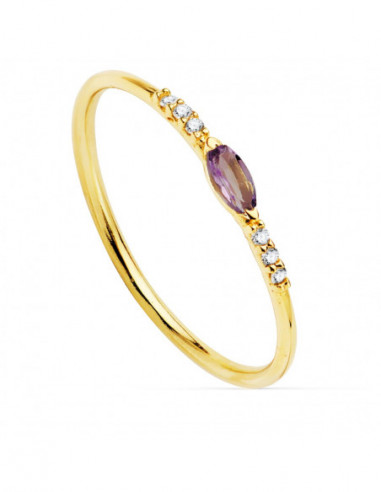 18K SORTIJA ORO AMARILLO DIAMANTES...