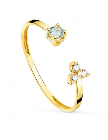 18K SORTIJA ORO AMARILLO BRILLANTES...