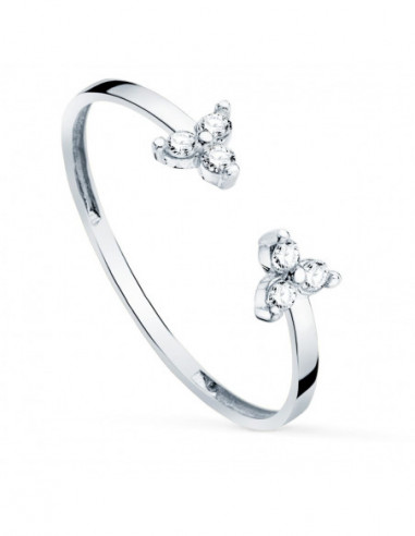 18K SORTIJA ORO BLANCO DIAMANTES 0.09...