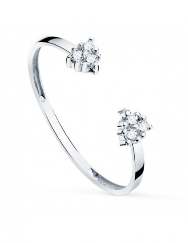 18K SORTIJA ORO BLANCO DIAMANTES...