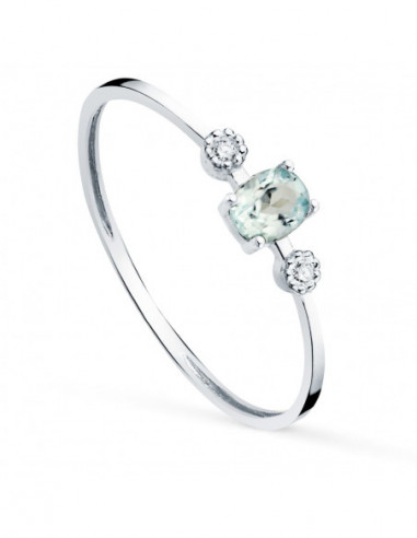 18K SORTIJA ORO BLANCO Y DIAMANTES...