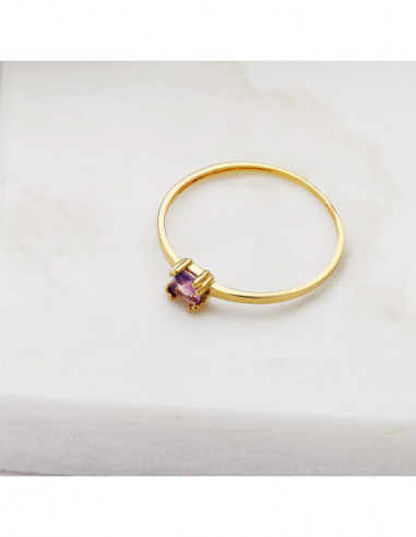 18K SORTIJA ORO AMARILLO AMATISTA...