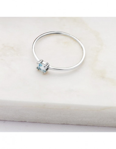 18K SORTIJA ORO AMARILLO AGUAMARINA...