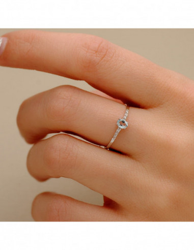 18K SORTIJA DIAMANTES 0.030 QT+ OVAL...