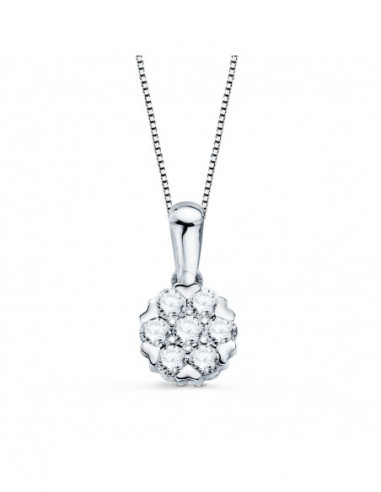18K GARGANTILLA ORO BLANCO COLGANTE 7...