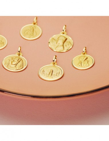 18K MEDALLA VIRGEN MACARENA BISEL 18 MM