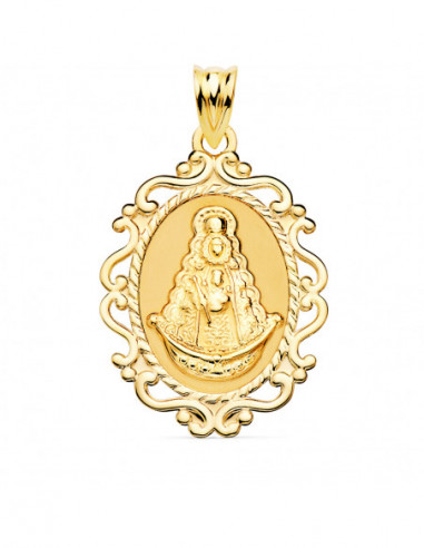18K MEDALLA VIRGEN DEL ROCIO CERCO...
