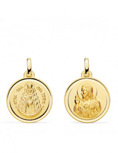 18K MEDALLA ESCAPULARIO VIRGEN DEL...