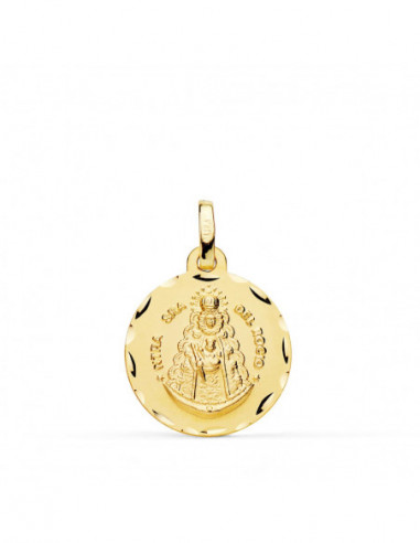 18K MEDALLA VIRGEN DEL ROCIO TALLADA...