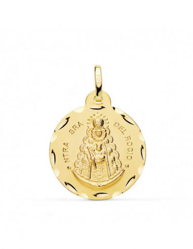 18K MEDALLA VIRGEN DEL ROCIO TALLADA...