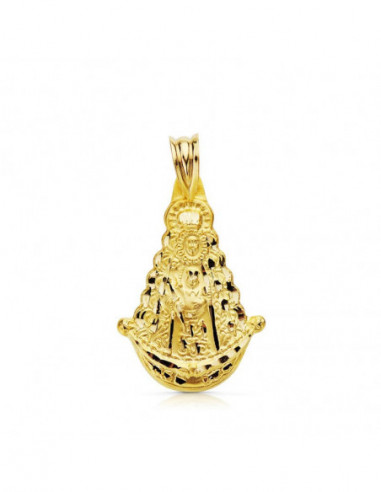 18K VIRGEN DEL ROCIO SILUETA 25X20 MM