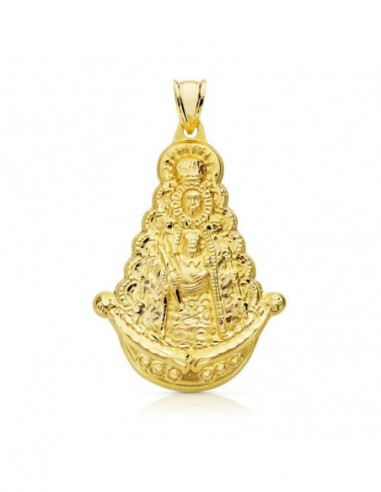 18K VIRGEN DEL ROCIO SILUETA 40X25 MM