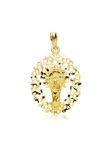 18K MEDALLA VIRGEN DEL PILAR ORLA...