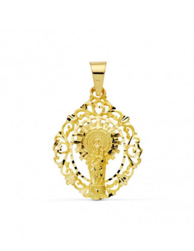 18K MEDALLA VIRGEN PILAR ORLA 36X28 MM