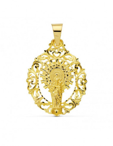 18K MEDALLA VIRGEN PILAR ORLA 39X30 MM