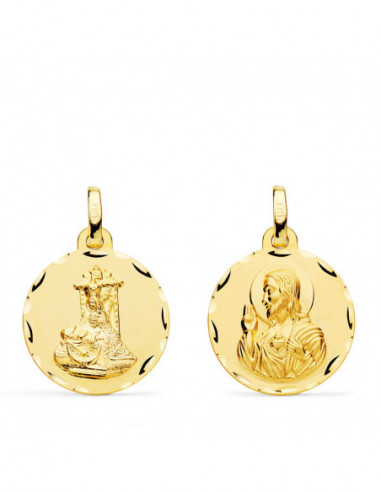 18K MEDALLA ESCAPULARIO VIRGEN DE LAS...