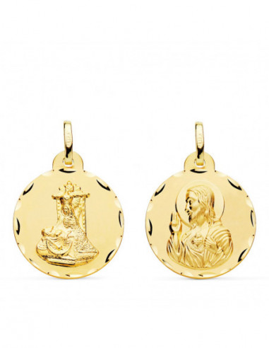 18K MEDALLA ESCAPULARIO VIRGEN DE LAS...