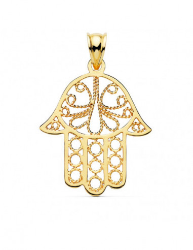 18K COLGANTE ORO AMARILLO MANO DE...