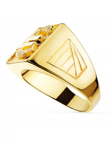 18K SELLO ORO AMARILLO CABALLERO EURO...