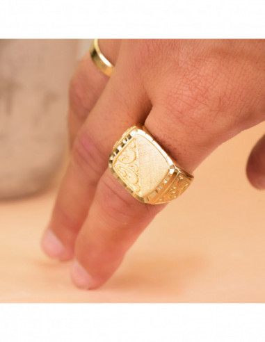 18K SELLO ORO AMARILLO CABALLERO...