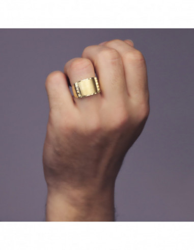 18K SELLO ORO AMARILLO CABALLERO TIPO...