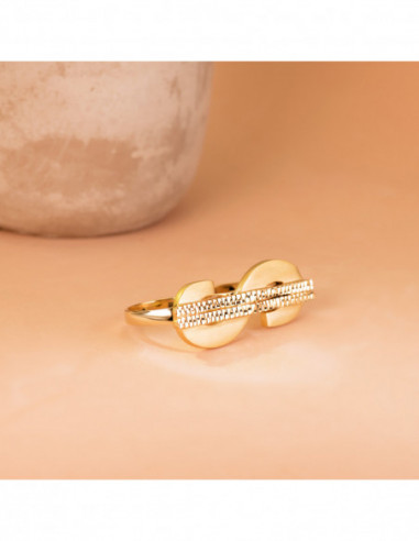 18K SELLO ORO AMARILLO SIMBOLO DOLAR...