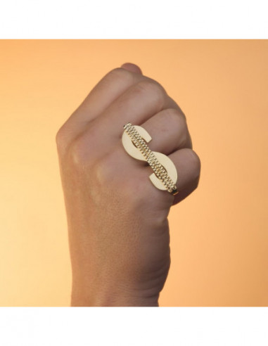 18K SELLO ORO AMARILLO SIMBOLO DOLAR...