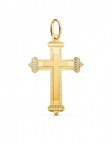 18K CRUZ ORO AMARILLO SIN CRISTO...