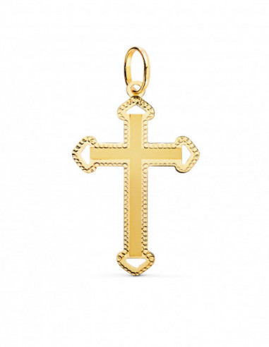 18K CRUZ ORO AMARILLO SIN CRISTO...
