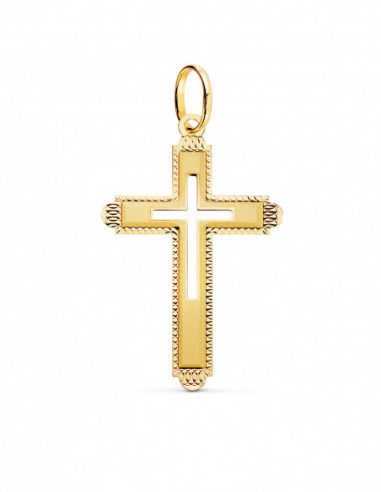 18K CRUZ ORO AMARILLO SIN CRISTO...