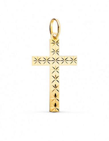 18K CRUZ ORO AMARILLO SIN CRISTO...