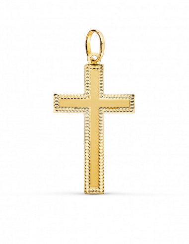18K CRUZ ORO AMARILLO SIN CRISTO...