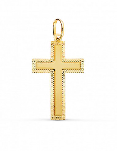 18K CRUZ ORO AMARILLO SIN CRISTO...