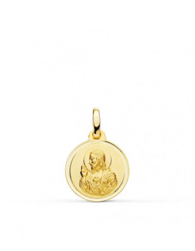 18K MEDALLA CRISTO SAGRADO CORAZON DE...