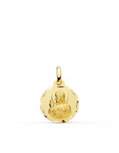 18K MEDALLA CRISTO SAGRADO CORAZON DE...
